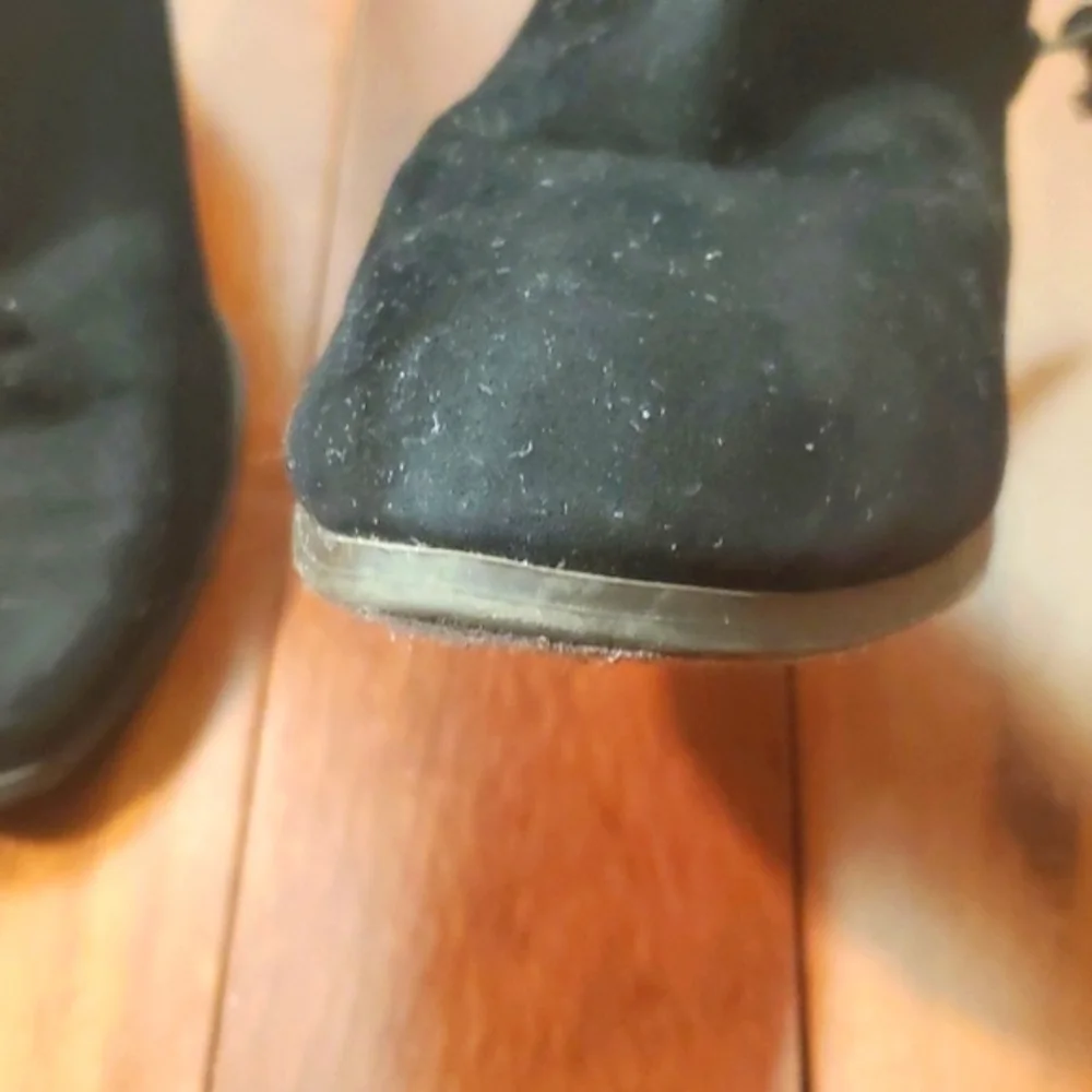 Charlotte Russe Black Suede boots booties Size 8